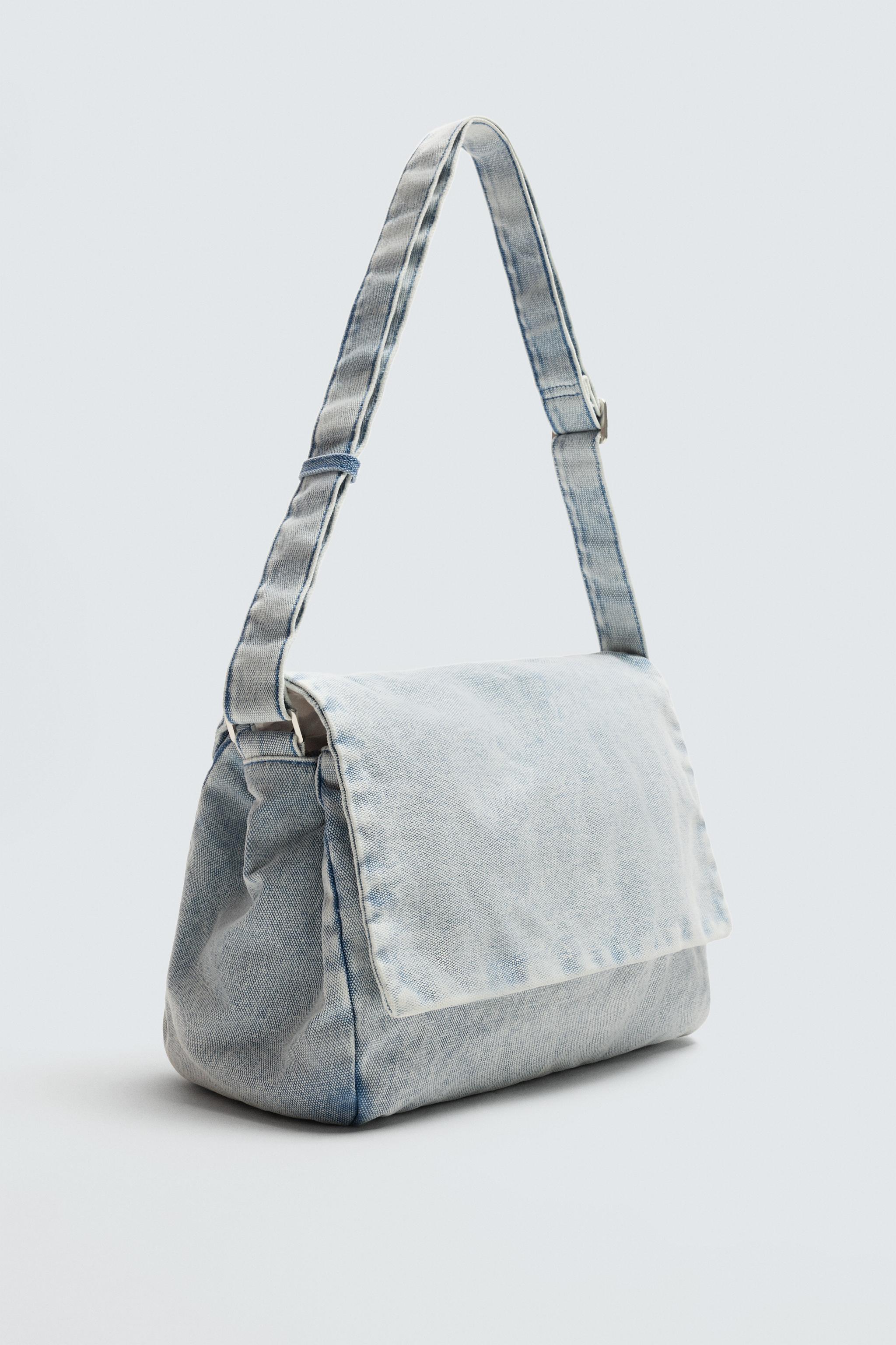 SAC BANDOULIÈRE EN DENIM À EFFET DÉLAVÉ